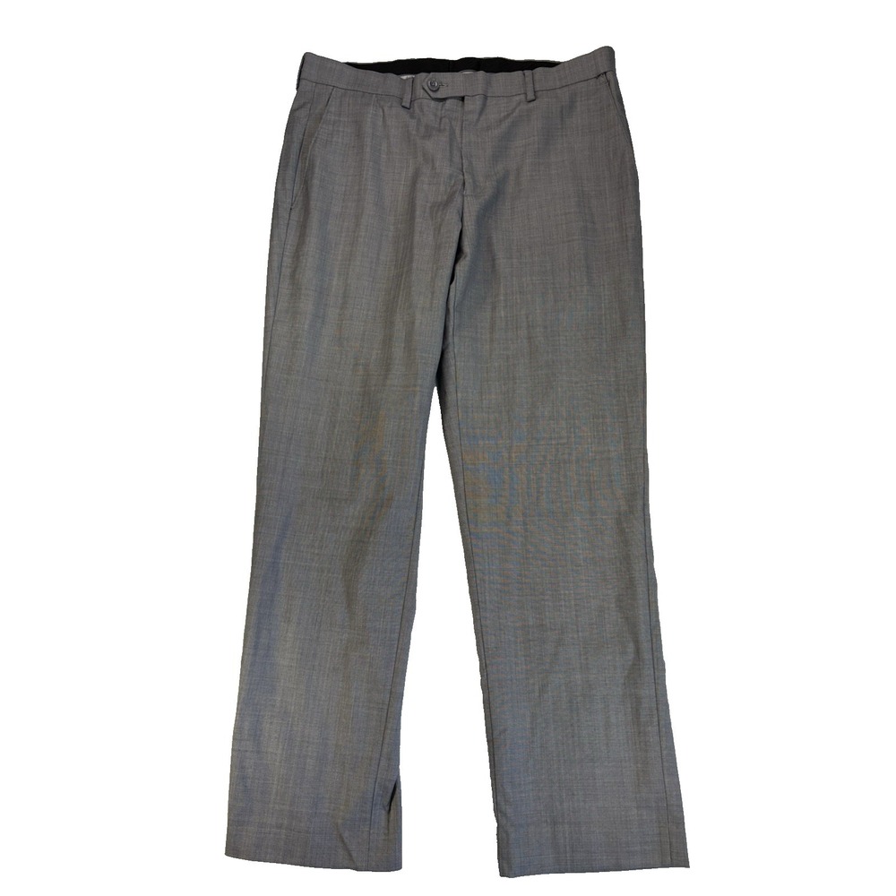 Michael Kors Men's 34X30 Gray Classic Business Trouser Pants Office Corporate